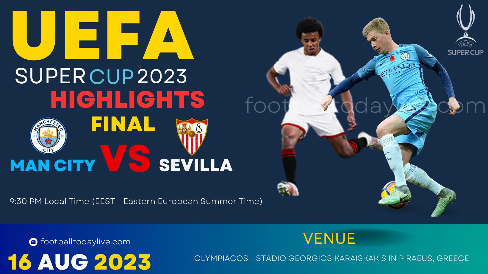 Manchester City Vs Sevilla UEFA Super Cup Final Highlights