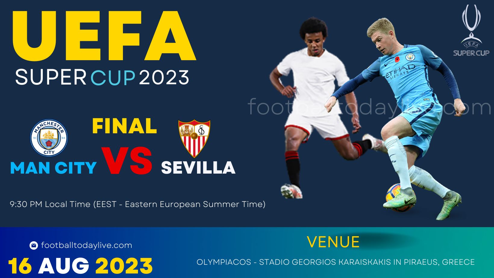 Manchester City Vs Sevilla UEFA Super Cup Final Live Stream 2023