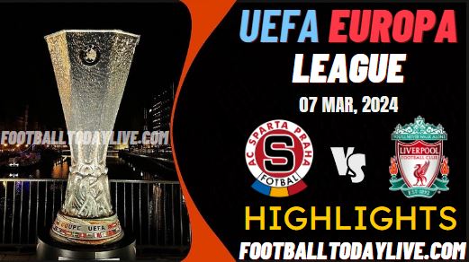 Sparta Prague Vs Liverpool UEFA Europa League Highlights