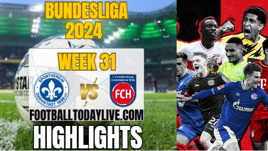 Darmstadt Vs FC Heidenheim Match 31 Highlights 2024