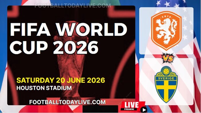 (Netherlands Vs Sweden) Match 35 - 2026 FIFA WC Live Stream & Replay