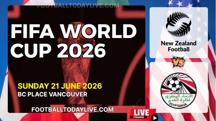 (New Zealand Vs Egypt) Match 40 - 2026 FIFA WC Live Stream & Repla