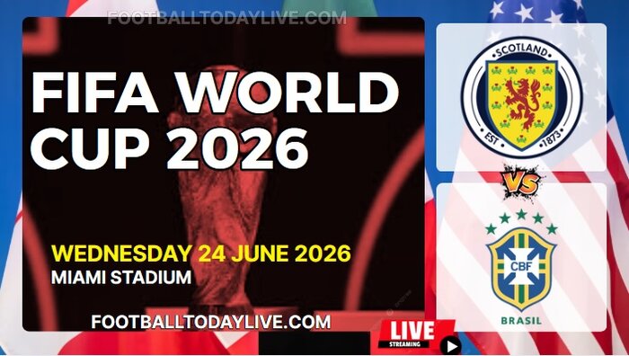 (Scotland Vs Brazil) Match 49 - 2026 FIFA WC Live Stream & Replay slider