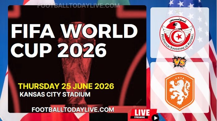 (Tunisia Vs Netherlands) Match 58 - 2026 FIFA WC Live Stream & Replay