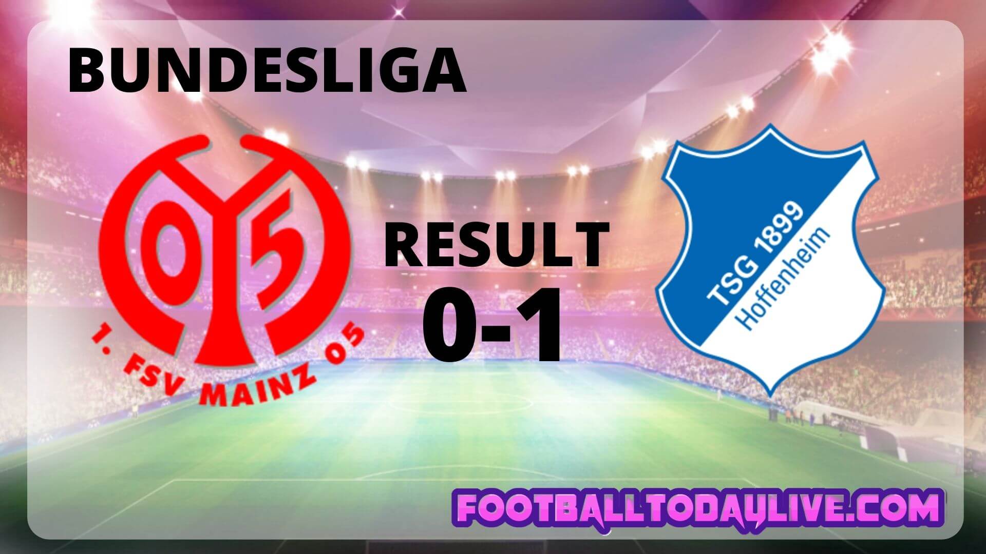 1. FSV Mainz 05 Vs TSG 1899 Hoffenheim | Week 29 Result 2020