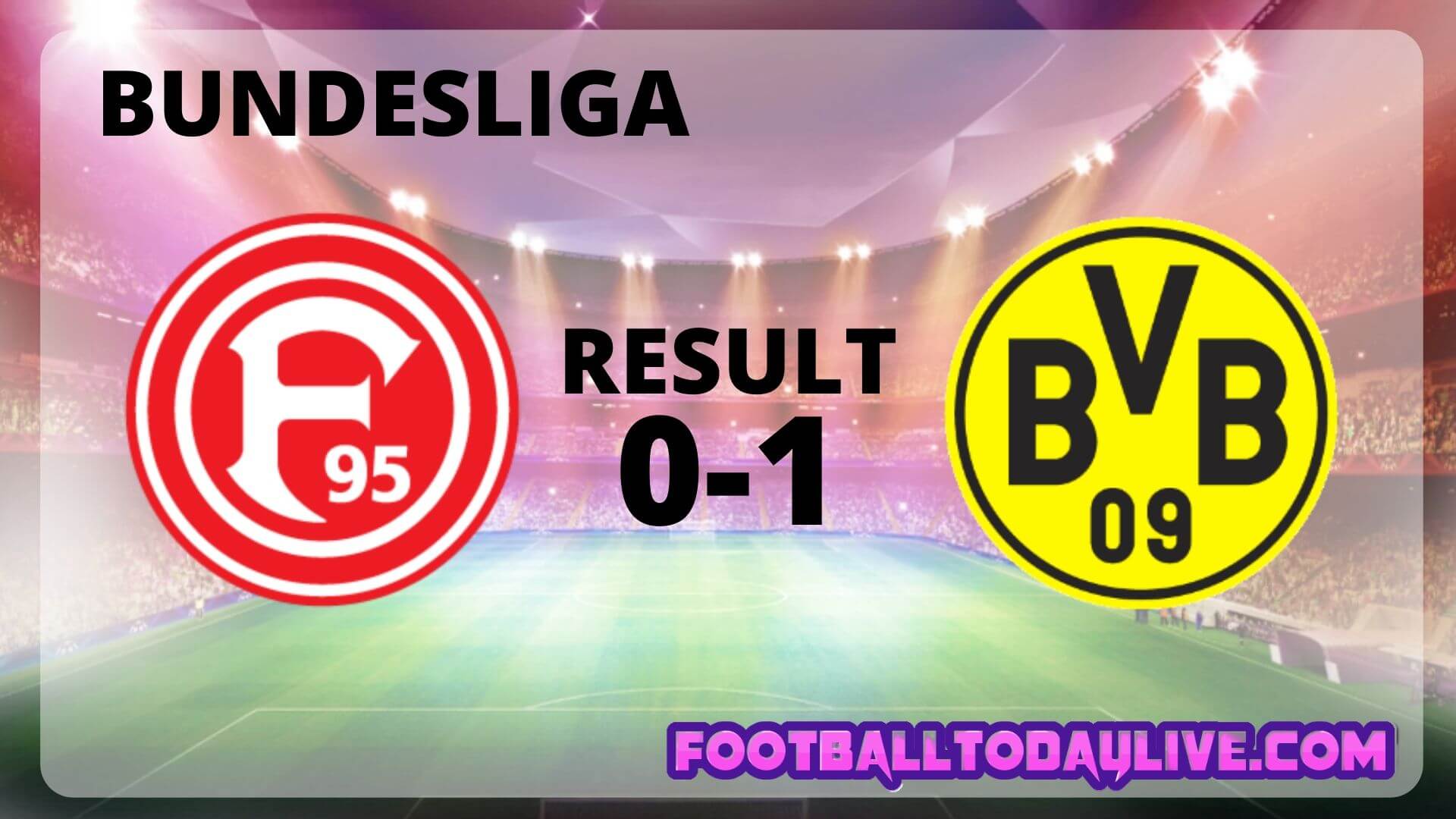 Fortuna Dusseldorf Vs Borussia Dortmund | Week 31 Result 2020