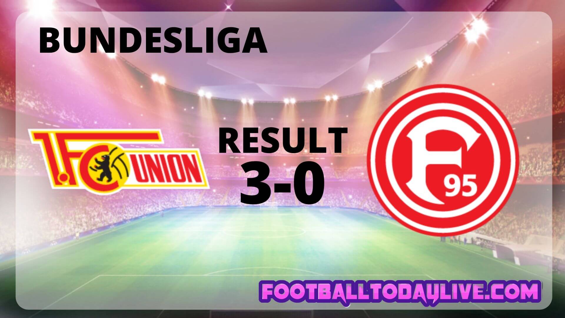 FC Union Berlin Vs Fortuna Dusseldorf | Week 34 Result 2020